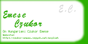 emese czukor business card